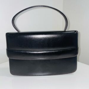 Black vintage leather purse